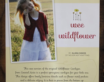 Baby Cardigan Knitting Pattern • Wee Wildflower Printed Knitting Pattern • Knitting Pattern Gift