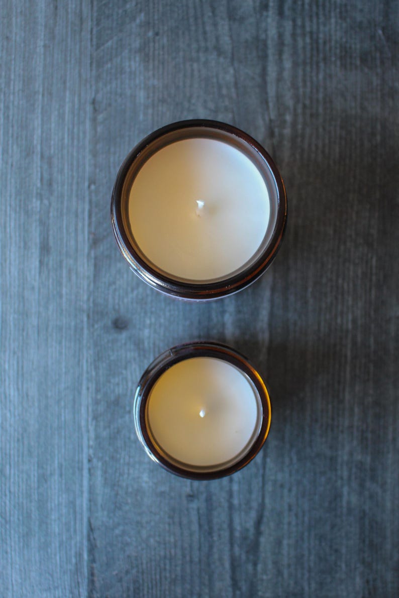 Citrus & Cotton Blossom Candle For Sewing • 9 oz or 4 oz Amber Glass Jar • Funny Introvert Gift Idea