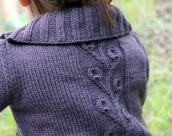 Baby Sweater Pattern • Little Buds Knitting Pattern PDF • Intermediate Knit Pattern