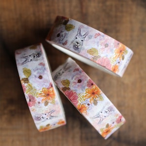 Llama Washi Tape • Japanese Washi Tape for Crafting and Gifts • Flowers and Llamas • Gift for Scrapbookers