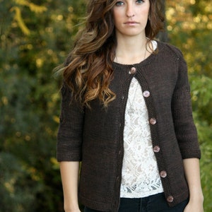 Vine Motif Button Up Cardigan Pattern • Entangled Vines • Intermediate Knitting Pattern PDF