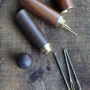 Storage Case • Wooden Tapestry Needle Case • Sandalwood Or Ebony Sewing Gift • Unique Gift for Knitters