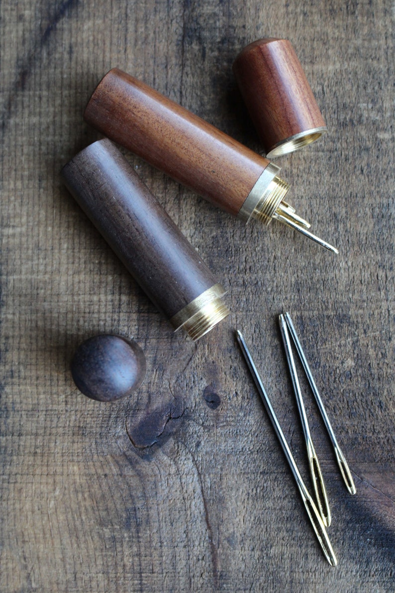 Storage Case • Wooden Tapestry Needle Case • Sandalwood Or Ebony Sewing Gift • Unique Gift for Knitters