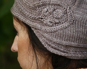 Leaf Cloche Pattern • Oak Trail Cloche Knitting Pattern PDF • Intermediate Knit Pattern