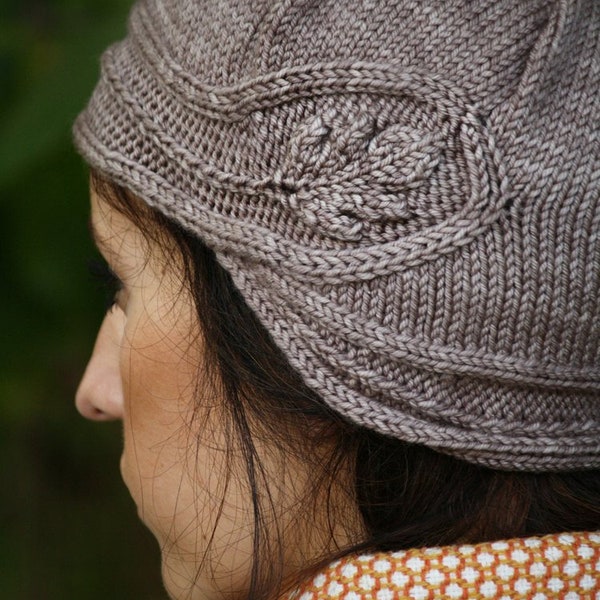 Leaf Cloche Pattern • Oak Trail Cloche Knitting Pattern PDF • Intermediate Knit Pattern