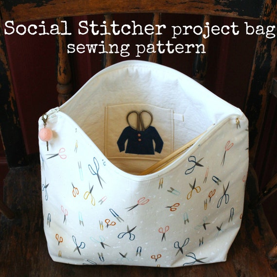 Social Stitcher Project Bag PDF Sewing Pattern | Etsy