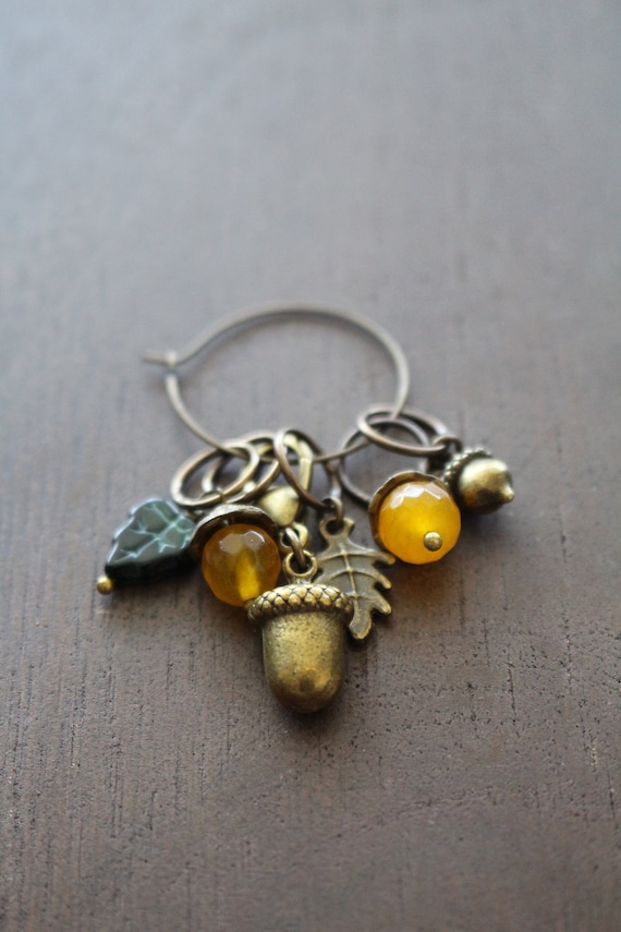 Harvest Acorn Stitch Markers • Unique Woodland Knitting Gift • Fall Inspired Knitting Accessory