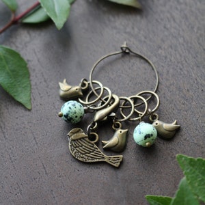 Bird Family Stitch Markers • Springtime Inspired Knitting Accessory • Handmade Unique Bird and Egg Knitting Gift For Mom