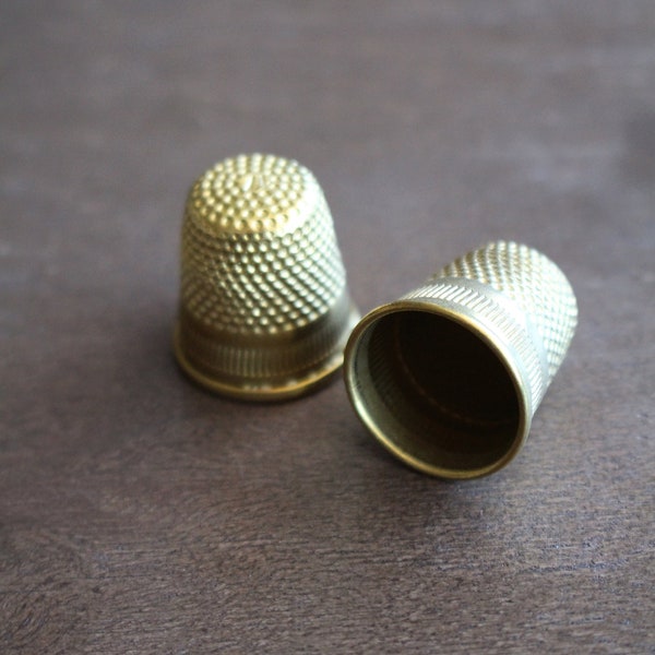 Golden Thimble • Beautiful Sewing Thimble Plated with 24 Karat Gold • Elegant Sewing Gift or Embroidery Gift