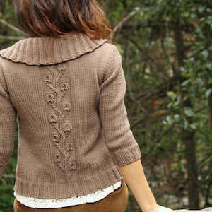 Knit Jacket Pattern with Pockets • Buds & Blooms Jacket Knitting Pattern PDF • Intermediate Knit Pattern