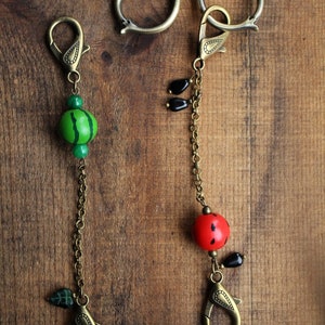 Watermelon Scissor Chain • Embroidery Scissor Accessory for Quilters and Embroiderers • Unique Handmade Sewing Gift