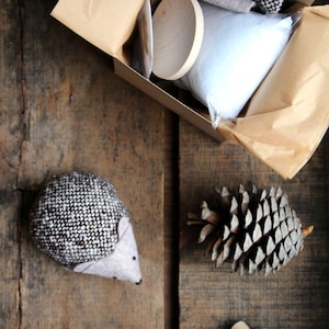 Little Hedgehog Pincushion Ready-to-Sew Kit • DIY Hand-stitched Woodland Sewing Kit • Cute Project Gift For Seamstress