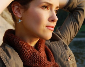 Women's Cowl Knitting Pattern • Shawl Collared Cowl Knitting Pattern PDF • Intermediate Knit Pattern