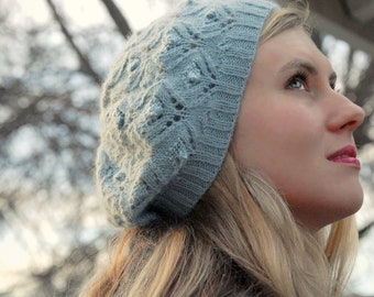 Slouchy Textured Beanie Pattern • Cloudy Day Knitting Pattern PDF • Intermediate Knit Pattern