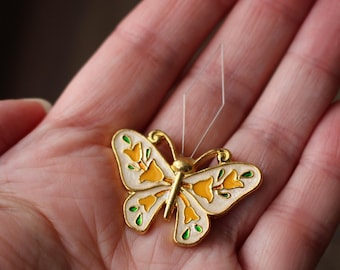Butterfly Needle Threader • Nature inspired Enamel Hand Sewing Tool • Unique Embroidery Gift