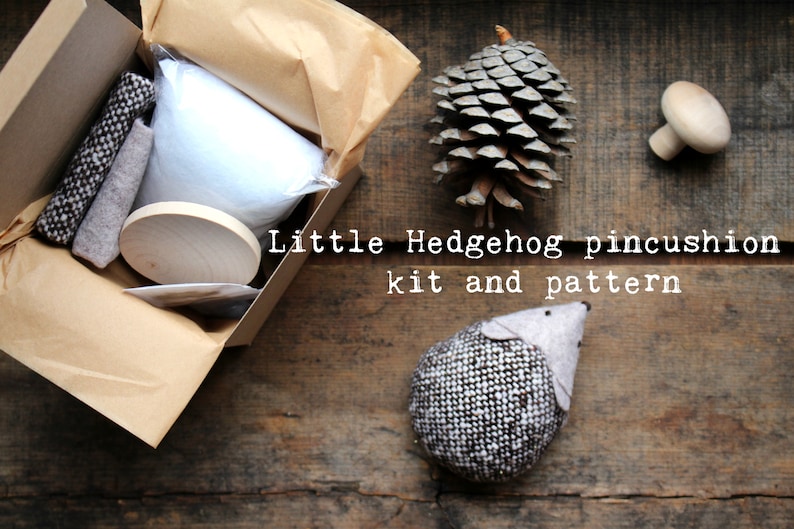 Little Hedgehog Pincushion Ready-to-Sew KIT Materials and Instructions