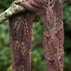 Bulky Leaf Scarf Pattern • Twin Leaf Loop Knitting Pattern PDF ...