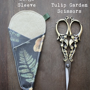 Tulip Garden Embroidery Scissors Antique Gold or Copper Vintage Style Quilting Scissors Beautiful Sewing Gift or Quilting Gift image 7