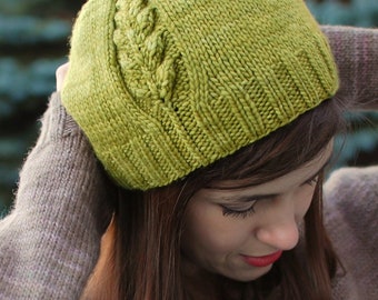 Leafy Beanie Knitting Pattern • Perennial Knitting Pattern PDF • Intermediate Knit Pattern