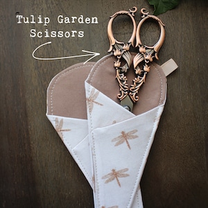 Tulip Garden Embroidery Scissors Antique Gold or Copper Vintage Style Quilting Scissors Beautiful Sewing Gift or Quilting Gift image 9