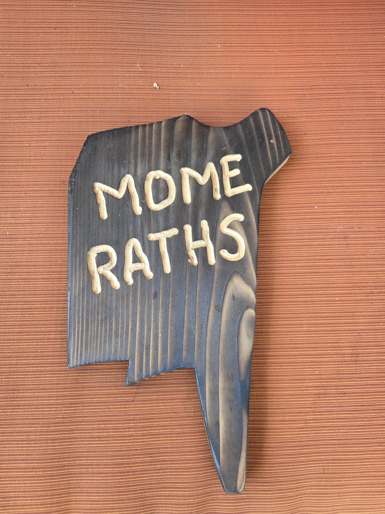 Alice in Wonderland Mome Raths Sign – Hand-routed Pine Garden Art - Etsy