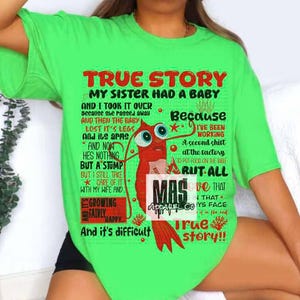 Camiseta de la historia real del camarón, camiseta de dibujos animados, camiseta nostálgica