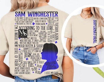 Übernatürliches Sam Winchester Graphic Tshirt Übernatürliches Geschenk