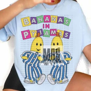 Bananer i pyjamas t-shirt 90-tals tecknad t-shirt nostalgisk t-shirt bild 2