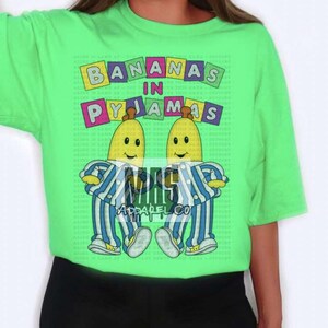 Bananer i pyjamas t-shirt 90-tals tecknad t-shirt nostalgisk t-shirt bild 6