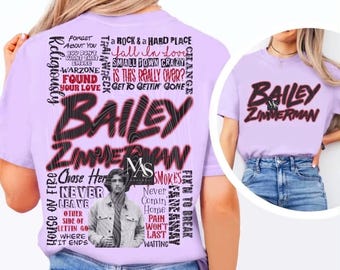 Bailey Zimmerman Song Title T-Shirt: Unisex Cotton Poly Blend