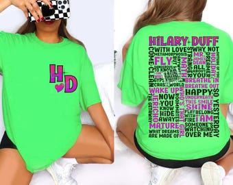 Hilary Duff Konzert Grafik Tshirt Unisex Größe Nostalgie Geschenk Shirt