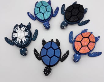 Cosmic Turtle Fidget Clickers - 3D Printed Stress Relief Fidget, Satisfying Tactile and Auditory Sensory Stimulation