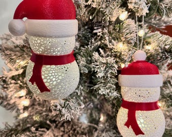 Snowman Ornament with Tea Light - 3D Printed