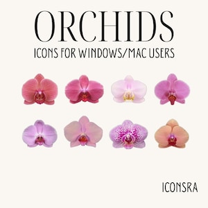 Blumen Desktop Icons für Windows/Mac - Orchideen-Edition