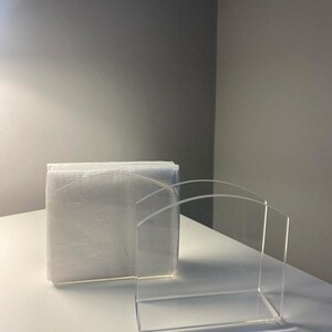 2er Set Serviettenhalter aus Acryl – Moderne Serviettenhalter aus Plexiglas für Küche, Esszimmer, Café & Events