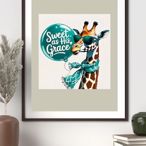 Giraffe Bubble Gum – “Sweet as His Grace” | Fun Faith-Based Design
