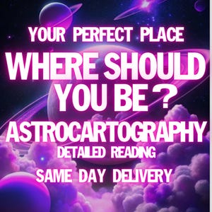 Informe de lectura de reubicación de astrocartografía: mejores lugares: lectura astrológica: dónde está mi hogar, gráfico de ubicación astrológica, reubicación astrológica