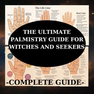 Download immediato di forniture per streghe / Guida alla chiromanzia stampabile / Guida alla divinazione / Pagine stampabili del grimorio di stregoneria di base / Chiromanzia