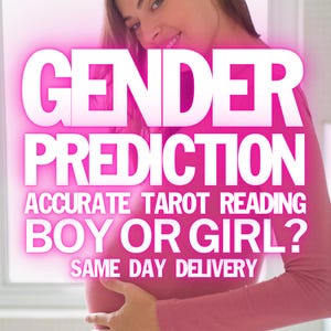 Lecture de genre psychique, prédiction de bébé, lecture de tarot de grossesse, carte de prédiction de genre, futur enfant