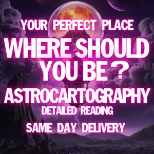 Lectura de astrocartografía - Informe de lectura de reubicación astrológica - ¿Dónde está mi hogar? - Los mejores lugares - Reubicación astrológica - Gráfico de ubicación astrológica