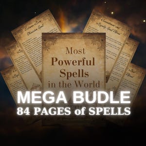 Witchcraft Printable Spell Book | 30 Spells for Witches | BOS Pages, Grimoire PDF, Wicca Magic, Witch Kit Download