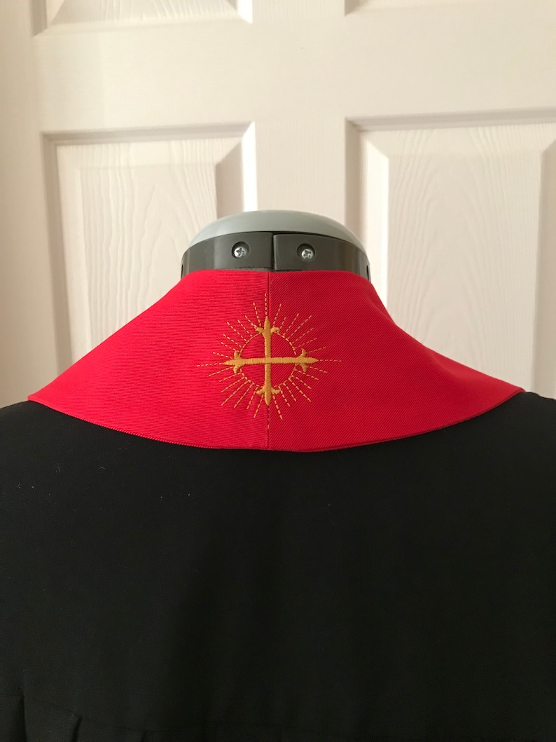 Download Wedding Officiant Clergy Stole in Red and Gold | Etsy