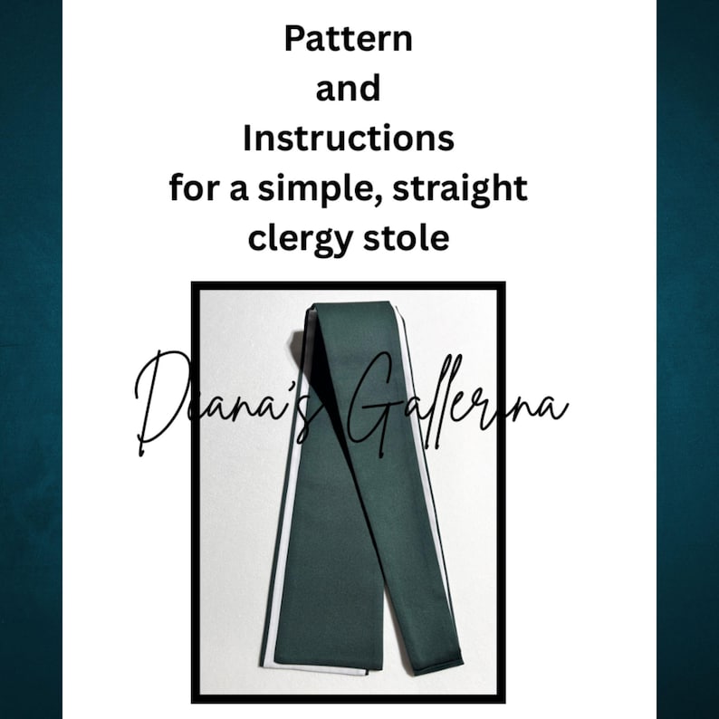 Stole Pattern PDF Download Sewing Pattern and Instructions for a Simple Straight ...
