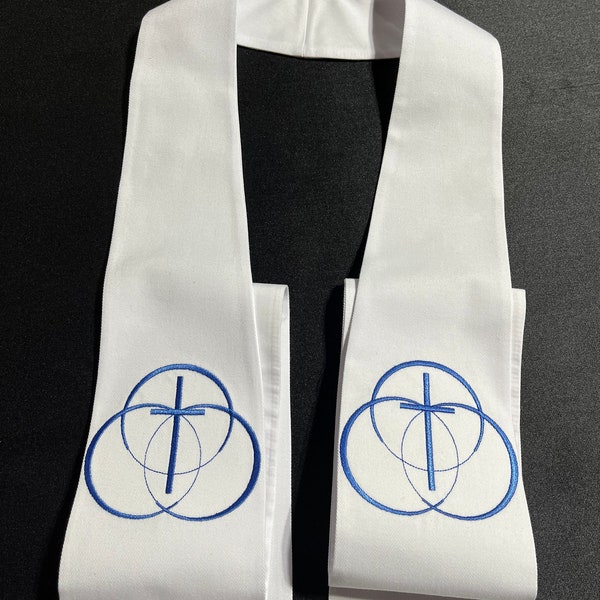 Clergy Stole with Global Methodist Logo, Minister Pastoral Clergy Stole