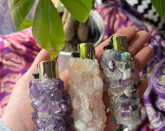 Refillable crystal lighters