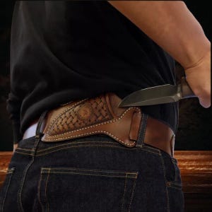 Personalized Leather Sheath - Handmade knife Leather Case, Hunting knife Sheath with Initials | Gift For Boyfriend | Gift for Dad