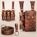Medieval Belt Pouch with Potion Bottles – Viking Renaissance Cosplay Accessory