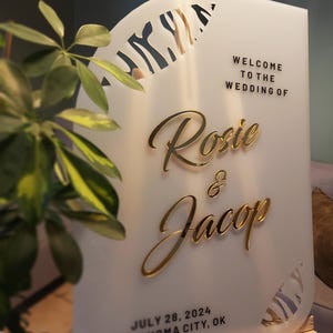 Frosted Acrylic Wedding Welcome Sign, Customizable Elegant Modern/Rustic Acrylic Wedding Sign, Weddings, Engagement, Bridal Showers