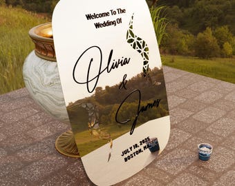 Personalized Mirrored Acrylic Wedding Welcome Sign