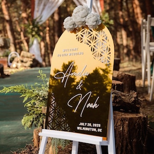 Gold Wedding Welcome Sign,  Gold Mirror Welcome Sign, Welcome to Our Wedding, Custom Wedding Sign, Wedding Entrance Sign, Wedding Stationery